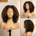 Ani 180% Density Copper Highlight Kinky Curly Glueless 5x5 Lace Closure Wig Pre-Cut Lace thumbnail