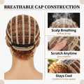 Ani 180% Density Copper Highlight Kinky Curly Glueless 5x5 Lace Closure Wig Pre-Cut Lace thumbnail