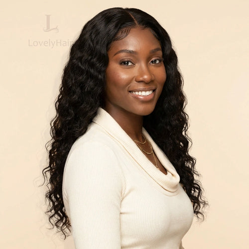 LovelyHair - 100% Raw Thai Human Hair Deep Wave 5x5 7x6 13x4 HD Lace Natural Hairline Wig