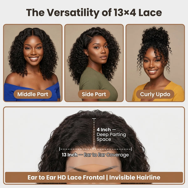 Raw Burmese Curly Human Hair Wig | HD Lace | 18"–30"
