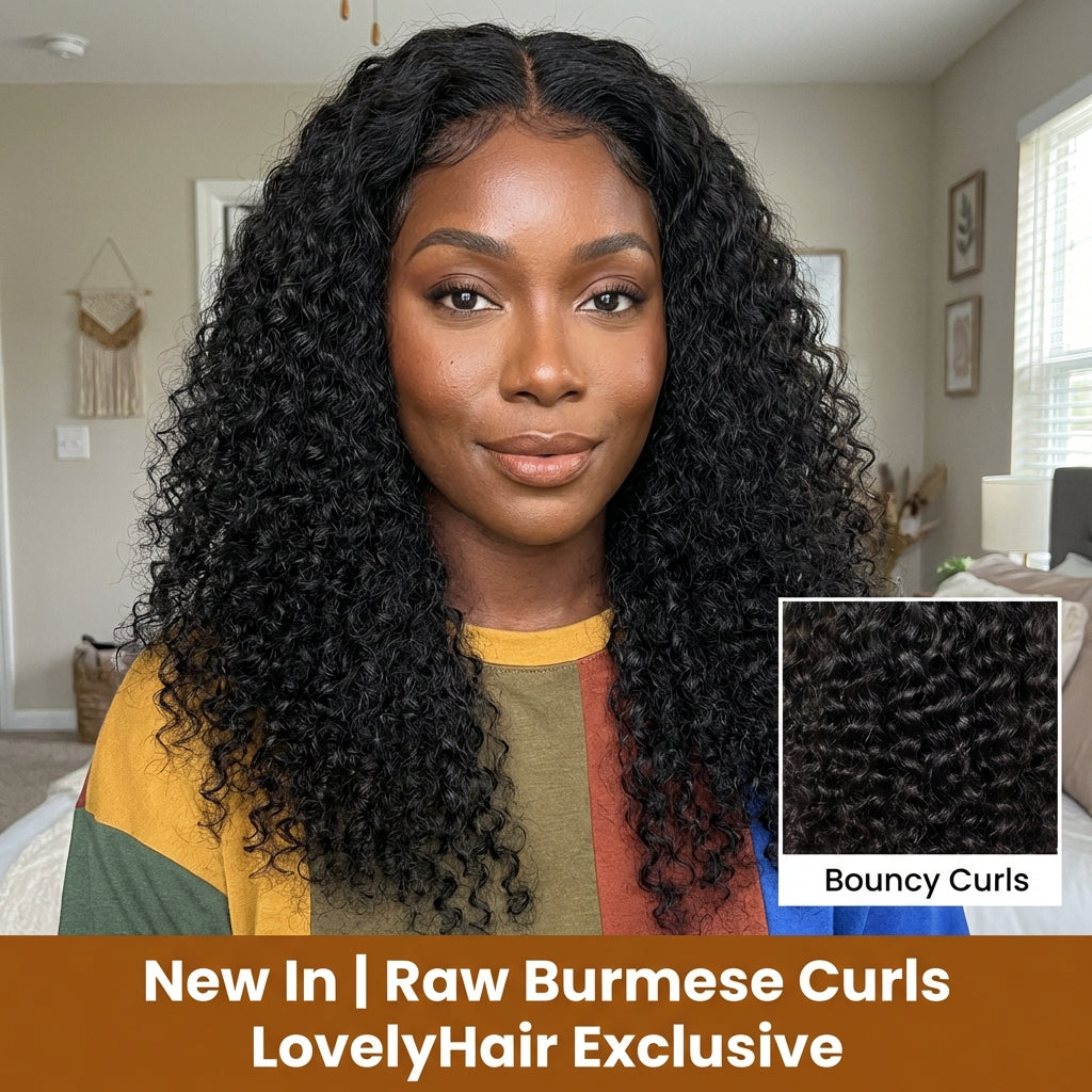 Raw Burmese Curly Human Hair Wig | HD Lace | 18"–30"