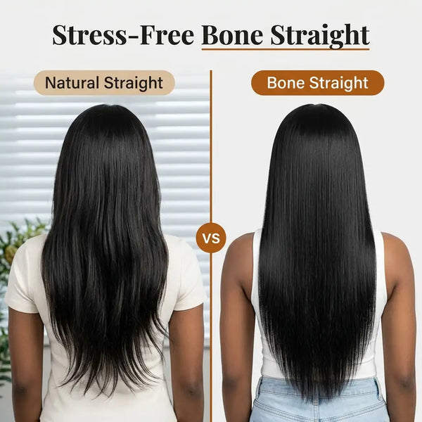 Bone Straight Glueless 5x5 HD Lace Closure Wig – Pre-cut & Bleached