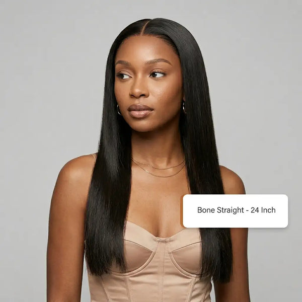 Bone Straight Glueless 5x5 HD Lace Closure Wig – Pre-cut & Bleached