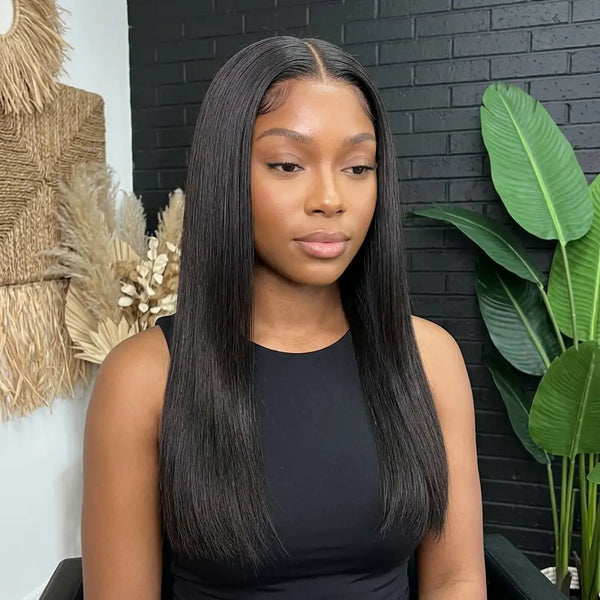 Bone Straight Glueless 5x5 HD Lace Closure Wig – Pre-cut & Bleached