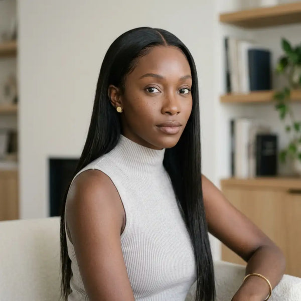 Bone Straight Glueless 5x5 HD Lace Closure Wig – Pre-cut & Bleached