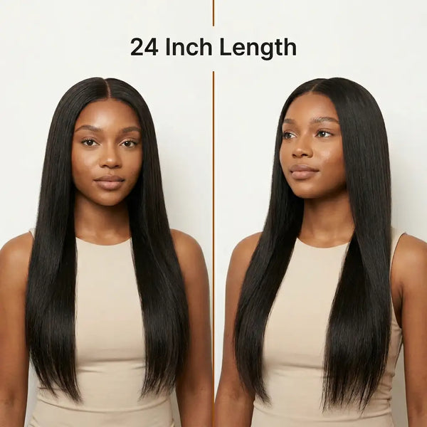 Bone Straight Glueless 5x5 HD Lace Closure Wig – Pre-cut & Bleached