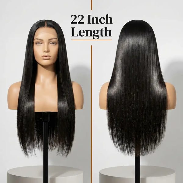Bone Straight Glueless 5x5 HD Lace Closure Wig – Pre-cut & Bleached