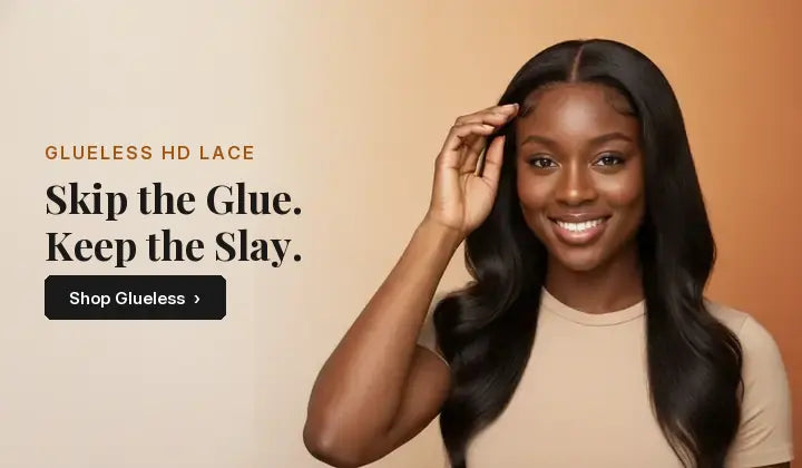 Glueless HD Lace Wig collection banner (desktop)