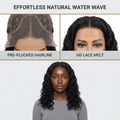 LovelyHair 5 x 5 middle part Water Wave Wig Full, bouncy, Pre-Plucked and natural. thumbnail