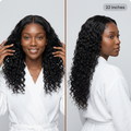 LovelyHair 5 x 5 middle part Water Wave Wig Full, bouncy, Pre-Plucked and natural. thumbnail