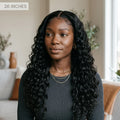 LovelyHair 5 x 5 middle part Water Wave Wig Full, bouncy, Pre-Plucked and natural. thumbnail