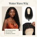 LovelyHair 5 x 5 middle part Water Wave Wig Full, bouncy, Pre-Plucked and natural. thumbnail