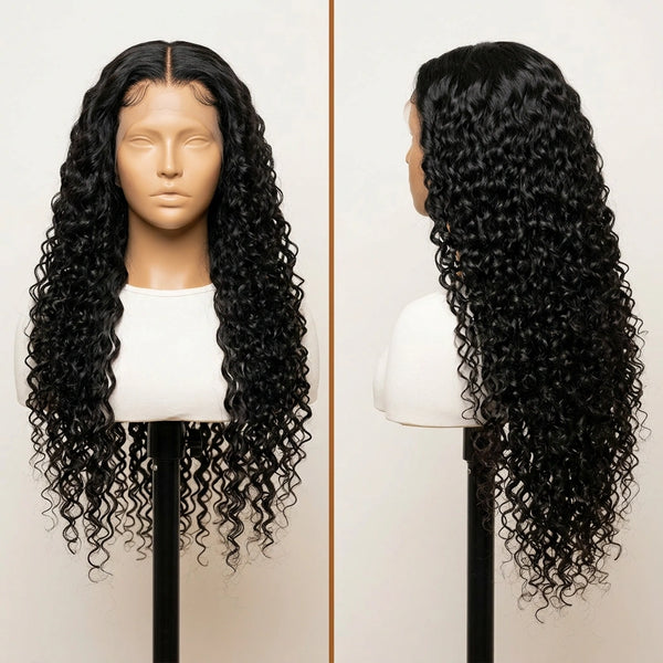 LovelyHair All-Day Comfort Wig 200% Density Deep Wave Glueless 7x6 Closure HD Lace Human Hair Wig Pre-Cut Lace