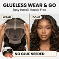 LovelyHair Funmi Curl Glueless Wig – Chestnut Brown Highlight Bouncy HD Lace thumbnail