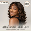 LovelyHair Funmi Curl Glueless Wig – Chestnut Brown Highlight Bouncy HD Lace thumbnail