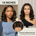 LovelyHair Funmi Curl Glueless Wig – Chestnut Brown Highlight Bouncy HD Lace thumbnail