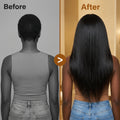 LovelyHair middle and side part 180% Density Kinky Curly/ Yaki look Wig thumbnail