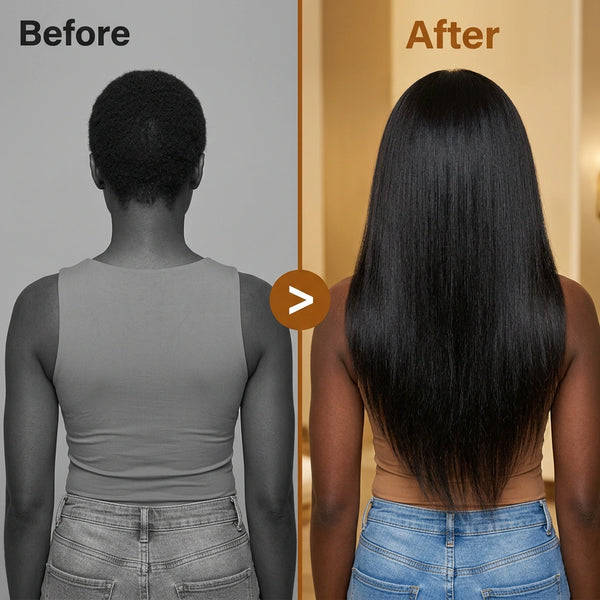 LovelyHair middle and side part 180% Density Kinky Curly/ Yaki look Wig