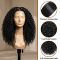 LovelyHair middle and side part 180% Density Kinky Curly/ Yaki look Wig thumbnail