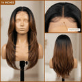 LovelyHair All-Day Comfort Wig 180% Density Butterfly Cut Layered Light Yaki Straight Glueless 7x6 Closure HD Lace Human Hair Wig Pre-Cut Lace thumbnail