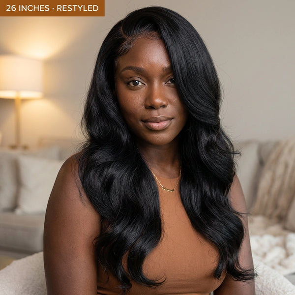 Elegancia Glueless 7x6 Closure HD Lace Loose Body Wave Long Wig Pre-Cut Lace