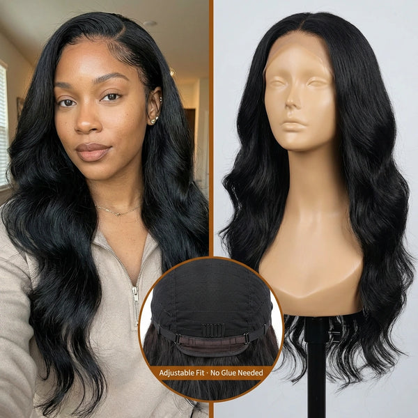 Elegancia Glueless 7x6 Closure HD Lace Loose Body Wave Long Wig Pre-Cut Lace
