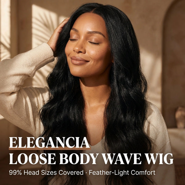 Elegancia Glueless 7x6 Closure HD Lace Loose Body Wave Long Wig Pre-Cut Lace