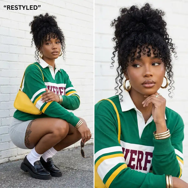 Natural Black - LovelyHair Crown Curls Kinky Curly Glueless Wig – 200% Density Afro Texture