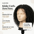 Natural Black - LovelyHair Crown Curls Kinky Curly Glueless Wig – 200% Density Afro Texture thumbnail