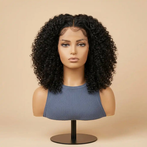 Natural Black - LovelyHair Crown Curls Kinky Curly Glueless Wig – 200% Density Afro Texture
