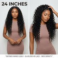 Natural Black - LovelyHair Wand Curl Bouncy Glueless Wig – 180% Density Defined Curls HD Lace thumbnail