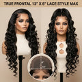 Natural Black - LovelyHair Wand Curl Bouncy Glueless Wig – 180% Density Defined Curls HD Lace thumbnail