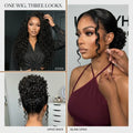Natural Black - LovelyHair Wand Curl Bouncy Glueless Wig – 180% Density Defined Curls HD Lace thumbnail