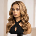 Raw Peruvian Body Wave Wig | Honey Blonde Highlights | 5x5 HD Lace Closure | 18"-26" thumbnail