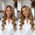 Raw Peruvian Body Wave Wig | Honey Blonde Highlights | 5x5 HD Lace Closure | 18"-26" thumbnail