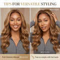 Raw Peruvian Body Wave Wig | Honey Blonde Highlights | 5x5 HD Lace Closure | 18"-26" thumbnail