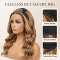 Raw Peruvian Body Wave Wig | Honey Blonde Highlights | 5x5 HD Lace Closure | 18"-26" thumbnail
