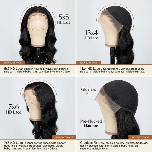 Raw Body Wave Human Hair Wig | Single Donor | HD Lace (5x5, 7x6, 13x4) – LovelyHair