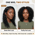 Lily Wet and Wavy 5x5 Closure Pre-Cut Lace Water Wave Wig Glueless Side Part Human Hair Wig thumbnail