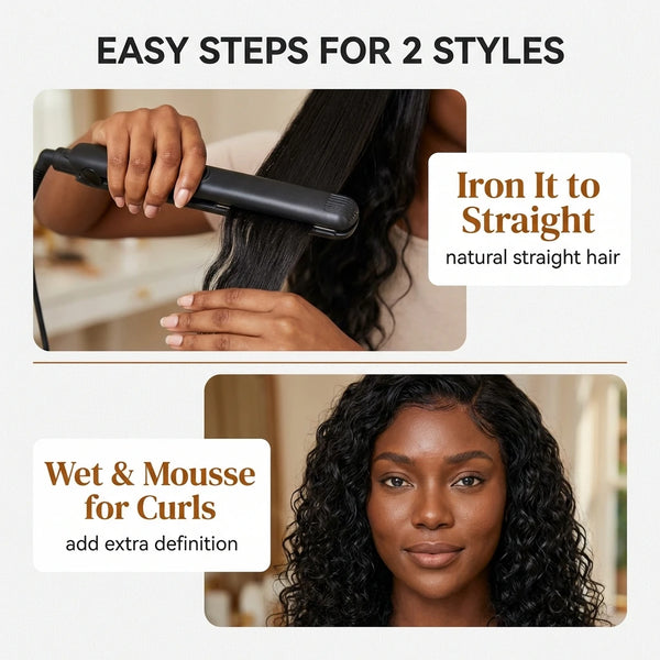 Lily Wet and Wavy 5x5 Closure Pre-Cut Lace Water Wave Wig Glueless Side Part Human Hair Wig