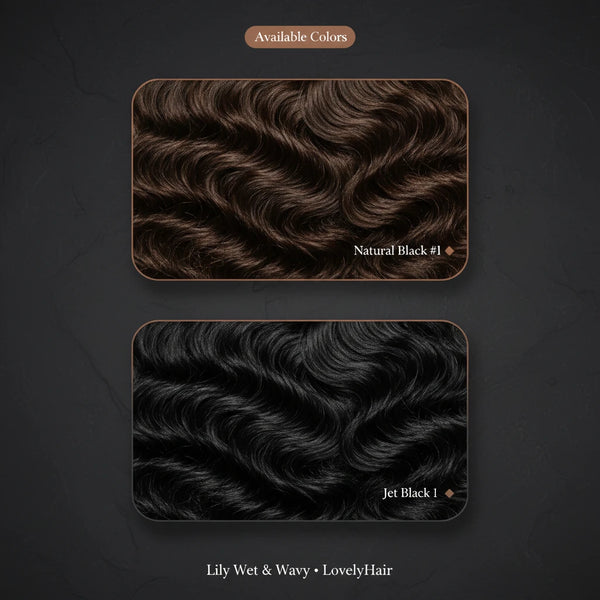 Lily Wet and Wavy 5x5 Closure Pre-Cut Lace Water Wave Wig Glueless Side Part Human Hair Wig