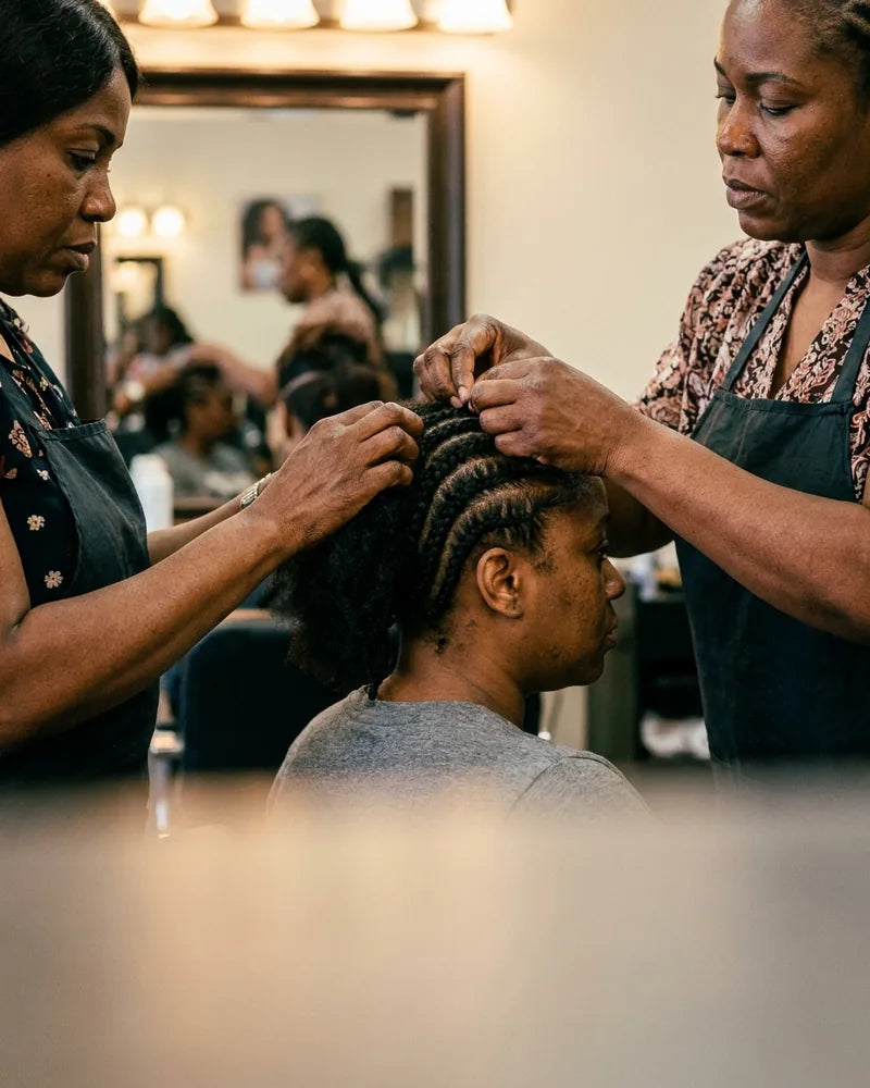 Cap prep and braid-down — Glueless Wig Installation at LovelyHair